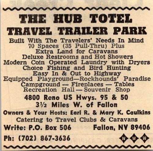 Hub totel travel trailer park - hub,