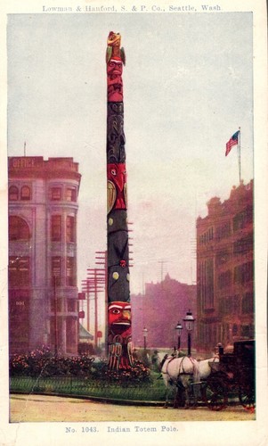 Cartolina totem pole - cartolina,