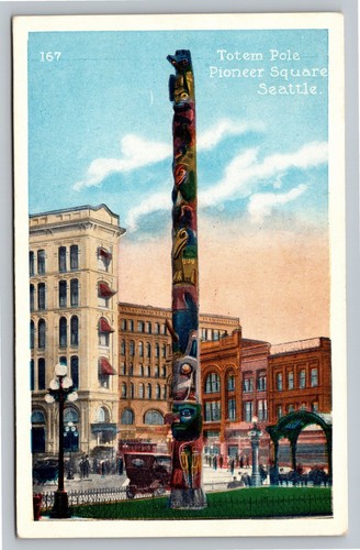 Cartolina totem pole pioneer - cartolina,
