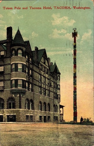 Cartolina totem pole - totem, tacoma